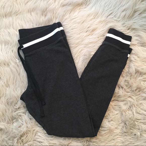 PINK Victoria's Secret Pants - VS Pink Dark Grey Jogger Sweatpants